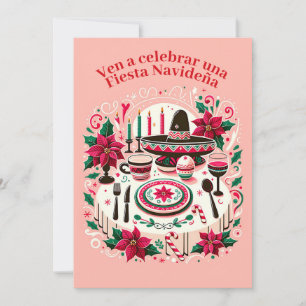 Invitation Invitación Fiesta Navideña Nochebuena espagnol