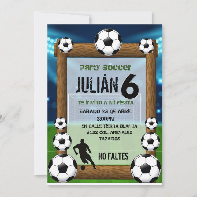 Invitation Invitación futboll (Devant)