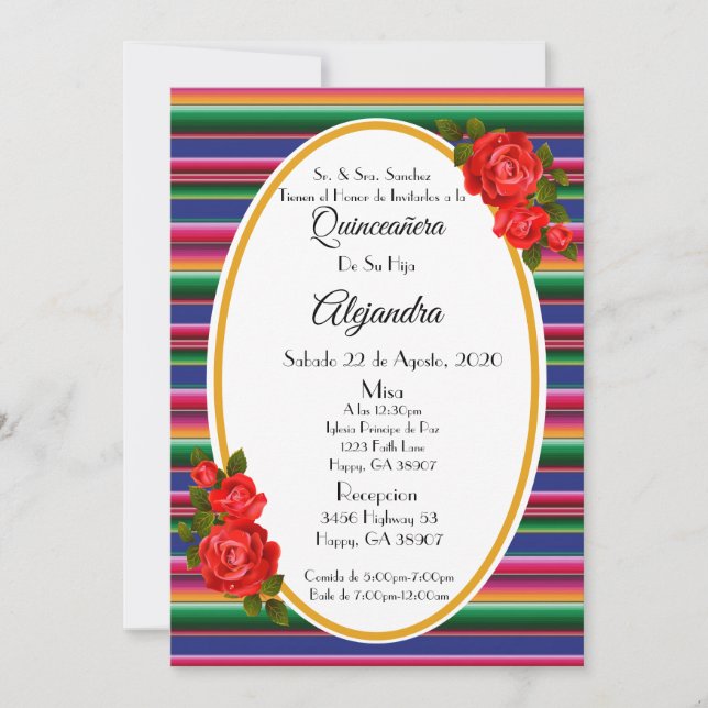 Invitation Invitacion/Invitacion Quinceanera (Devant)