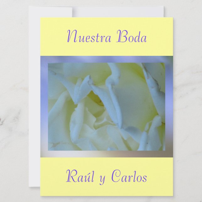 Invitation Invitación - Nuestra Boda - Amarilla y Azul (Devant)