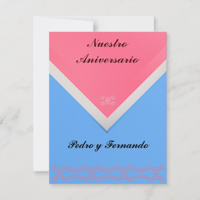Invitation Invitación - Nuestro Aniversario (Devant)