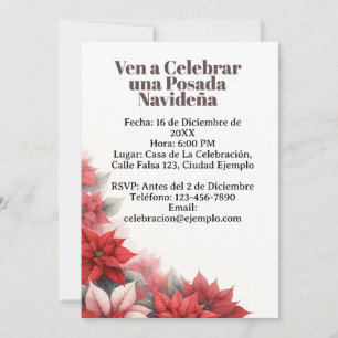 Invitation Invitación para Posada Navideña espagnol