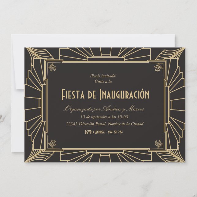 Invitation Invitación temática de 1920 fiesta de investiación (Devant)