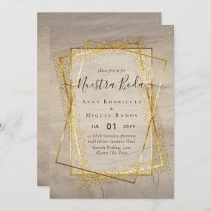 Invitation Invitaciones de Boda, Mariage espagnol GOLD Budget