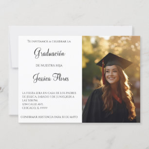 Invitation Invitaciónn de graduación con foto