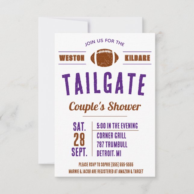 Invitation Invitat de Fête des mariées des couples sur mesure (Devant)