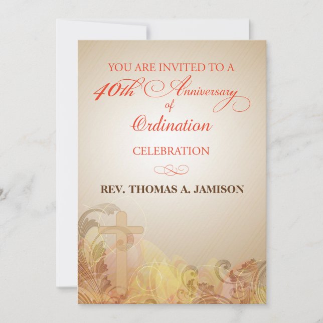 Invitation Invitation, 40e anniversaire de la Bénédiction d'O (Devant)