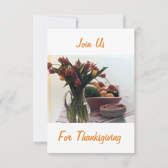 INVITATION **INVITATION À LA FÊTE OU AU DÎNER DE THANKSGIVING (Devant)