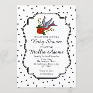 Invitation Invitation Baby shower de Bird Rockabil
