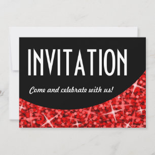 Invitation "Invitation" de la courbe rouge de Glit