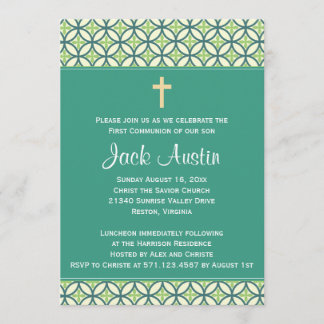 Invitation Invitation/Faire-part de la communion verte