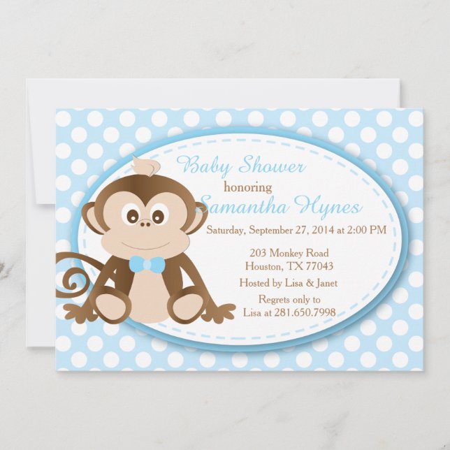 Invitation Invitation-Garçons de baby shower de (Devant)