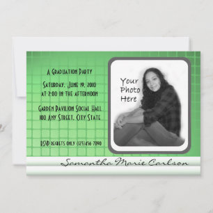 Invitation Invitation/Graduation Photo Carrelage Vert