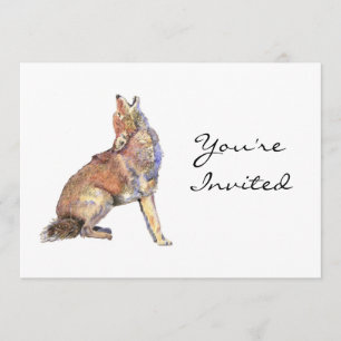 Invitation Invitation, invitation, animal de coyote, région