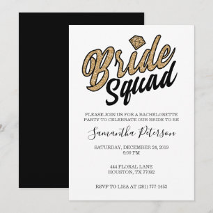 Invitation Invitation-Or et noir de partie de peloton de