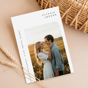 Invitation Invite de mariage photo simple Minimaliste moder
