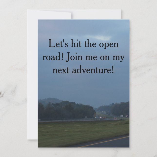 Invitation inviter des amis pour un voyage en voiture (Devant)