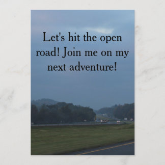 Invitation inviter des amis pour un voyage en voiture