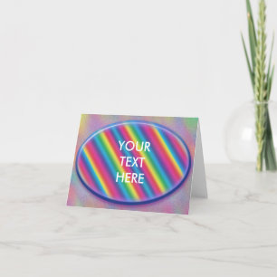 Invitation Iridescente éclatante Arc-en-ciel blanc couleur