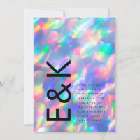 Iridescente Ultra Moderne QR CODE Mariage RSVP