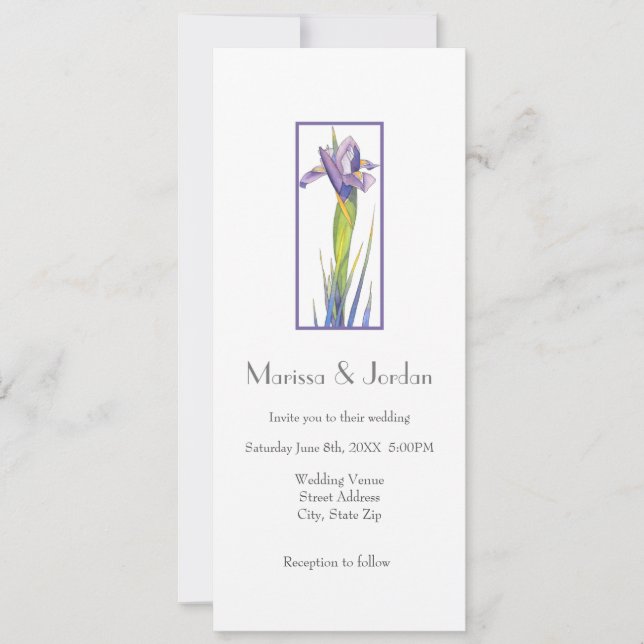 Invitation iris (Devant)