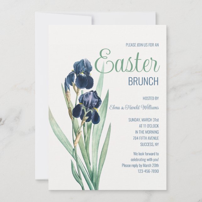 Invitation Iris barbu  (Devant)