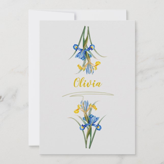 Invitation Iris espagnol par Pierre-Joseph Redouté (Devant)