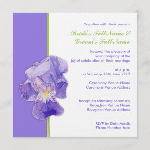 Invitation Iris mauve