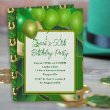 Irish Birday Adult Green Balloons Party
