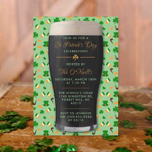 Invitation Irish Guinness Pint St. Patrick's Day Party