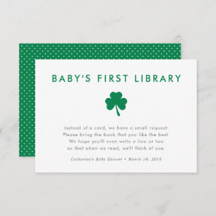 Invitation Irish Lucky Charm Books for Baby's First Library