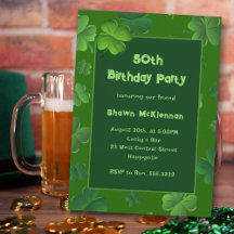 Irlandais Anniversaire Lucky Cloches Adulte Party