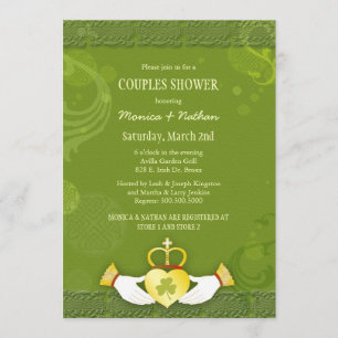 Invitation Irlandais Claddagh Heart Mariage Couples Douche