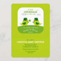 Invitation irlandaise de douche d'inséparables