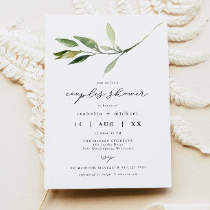 Invitation ISABELLA Élégant Minimaliste Plantes Vertes pour l