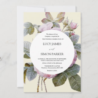 Invitation Isabella II, Élégants Roses floraux Vintages