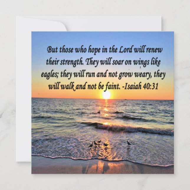 INVITATION ISAIAH INSPIRATIONNEL 40:31 (Devant)