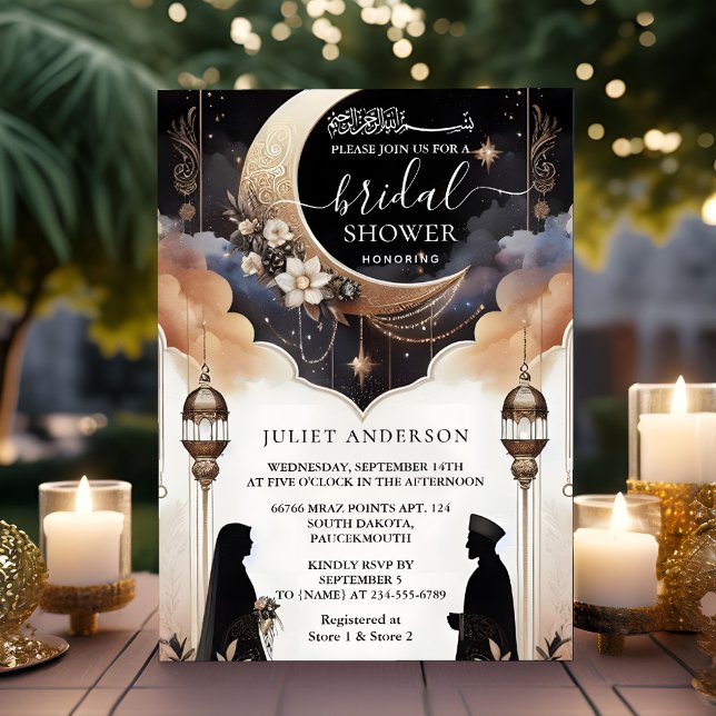 Invitation Islam Nikah Arabe Walima Fête des mariées musulman (Créateur téléchargé)