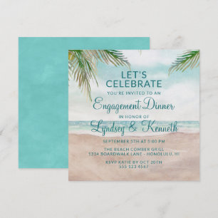 Invitation Island Breeze Fêtons la fête de l'engagement