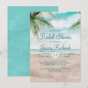 Invitation Island Breeze Plage tropicale Fête des mariées de 