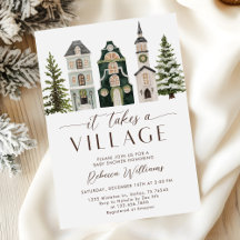 It Takes a Village Christmas Baby Shower