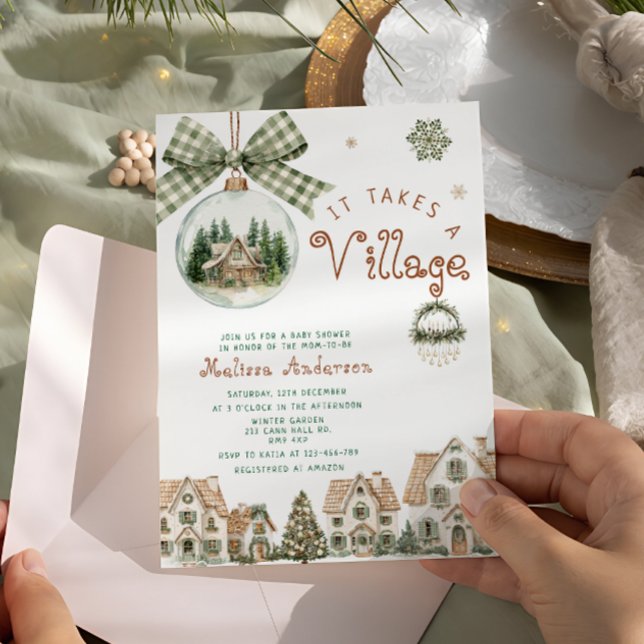 Invitation It Takes a Village Gender Neutral Baby Shower (Créateur téléchargé)
