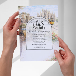 Invitation Italian Milan That’s Amore Bridal Shower