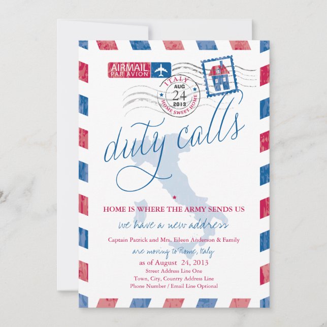 Invitation Italie Antique Aéronefs Militaire Moteur Faire-par (Devant)