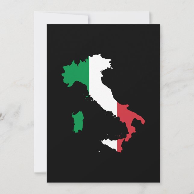 Invitation Italie dans les couleurs du drapeau (Devant)