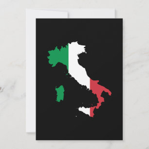 Invitation Italie dans les couleurs du drapeau