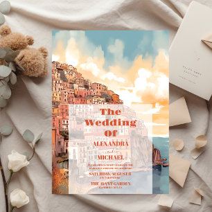 Invitation Italie Élégante moderne Destination Mariage