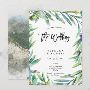 Invitation Italie Les olives modernes d'Amalfi