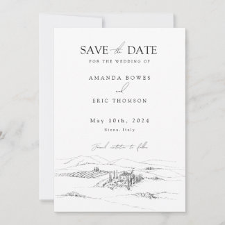 Invitation Italie Mariage Enregistrer la date