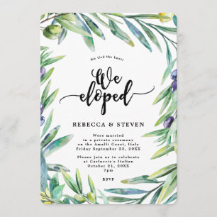Invitation Italie olives nous avons attaché le noeud que nous
